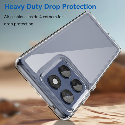 WANLONFENG For Motorola Edge 60 Fusion 5G Case  MF Series TPU Acrylic Clear Phone Cover with Tempered Glass