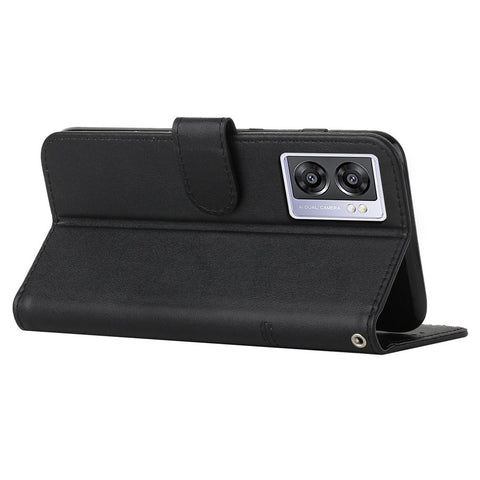 For Oppo A57 (2022) 5G / A77 5G / A77 4G / A57 4G / A57e 4G / A57s 4G / Realme V23 5G / OnePlus Nord N20 SE 4G Wallet Case Stitching PU Leather Stand Magnetic Phone Cover with Strap