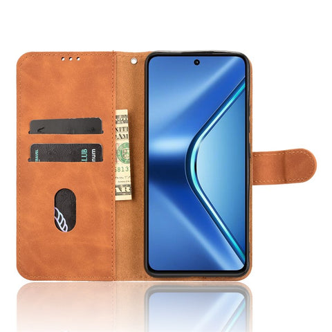 Leather Case For Oppo K13 5G  /  K13x  /  K12s (China) Skin Feel Anti Drop Wallet Flip Phone Cover