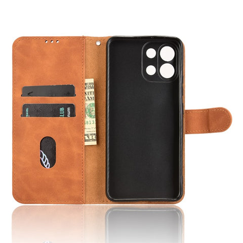 Leather Case For Oppo K13 5G  /  K13x  /  K12s (China) Skin Feel Anti Drop Wallet Flip Phone Cover