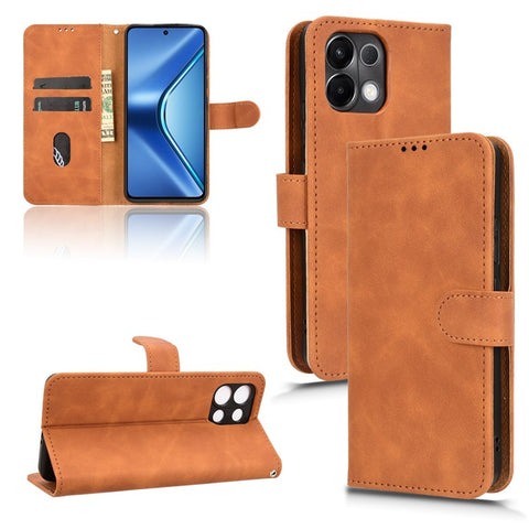 Leather Case For Oppo K13 5G  /  K13x  /  K12s (China) Skin Feel Anti Drop Wallet Flip Phone Cover