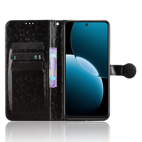 For Huawei Enjoy 80 Wallet Case Dot Pattern Imprint PU Leather Phone Cover