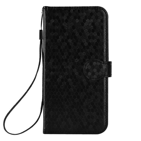 For Huawei Enjoy 80 Wallet Case Dot Pattern Imprint PU Leather Phone Cover