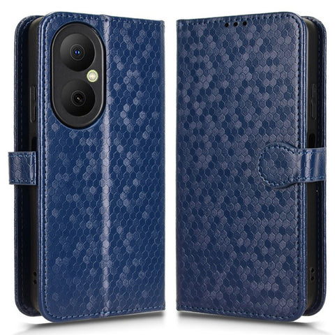 For Huawei Enjoy 80 Wallet Case Dot Pattern Imprint PU Leather Phone Cover