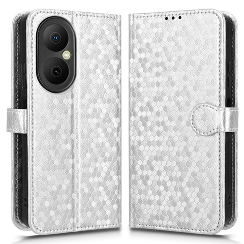 For Huawei Enjoy 80 Wallet Case Dot Pattern Imprint PU Leather Phone Cover