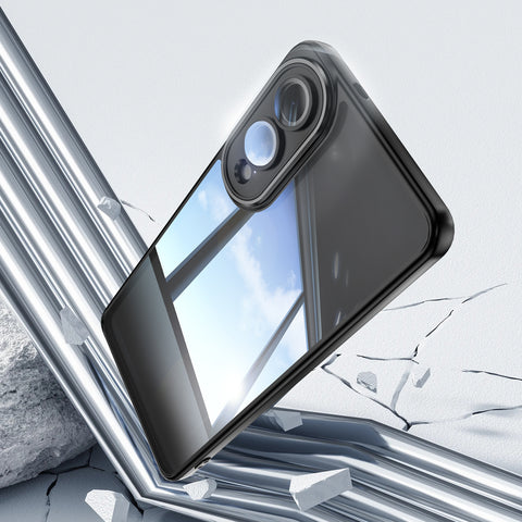 WANLONFENG For Samsung Galaxy S25 Edge TPU Case  Shockproof Clear Phone Cover with Tempered Glass Film