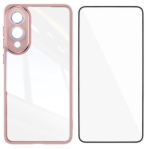 WANLONFENG For Samsung Galaxy S25 Edge TPU Case  Shockproof Clear Phone Cover with Tempered Glass Film