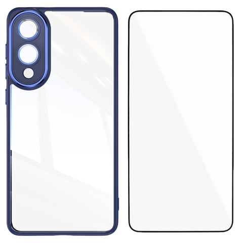 WANLONFENG For Samsung Galaxy S25 Edge TPU Case  Shockproof Clear Phone Cover with Tempered Glass Film