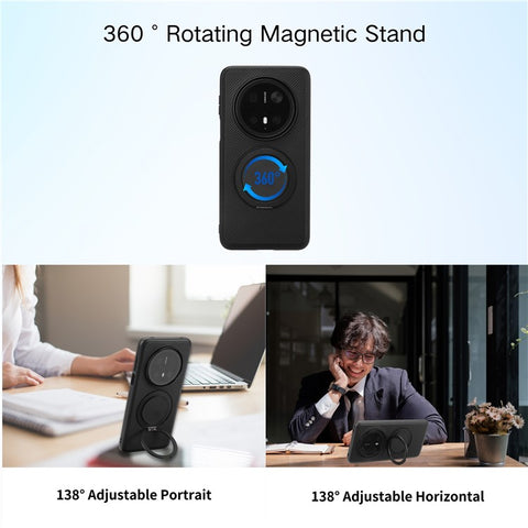 VILI TCY for Huawei Mate 70 Pro+ Magnetic Phone Case with Rotary Kickstand PC TPU Back Cover