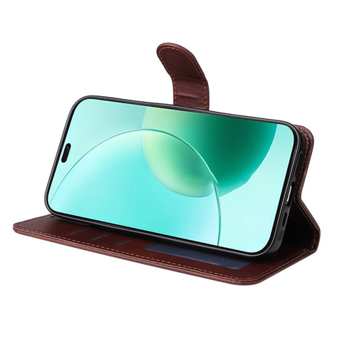 ENKAY HAT PRINCE For Honor 400 Lite 5G PU Leather Wallet Case   Phone Stand Cover with Tempered Glass