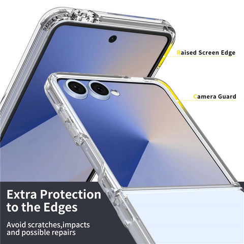 For Samsung Galaxy Z Flip7 5G Case TPU + Acrylic Clear Phone Cover, Integrated Design