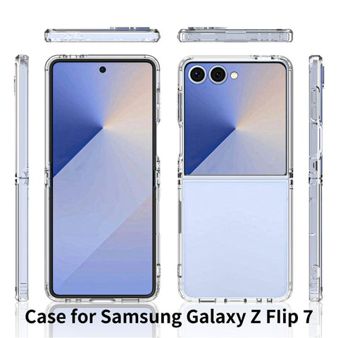 For Samsung Galaxy Z Flip7 5G Case TPU + Acrylic Clear Phone Cover, Integrated Design