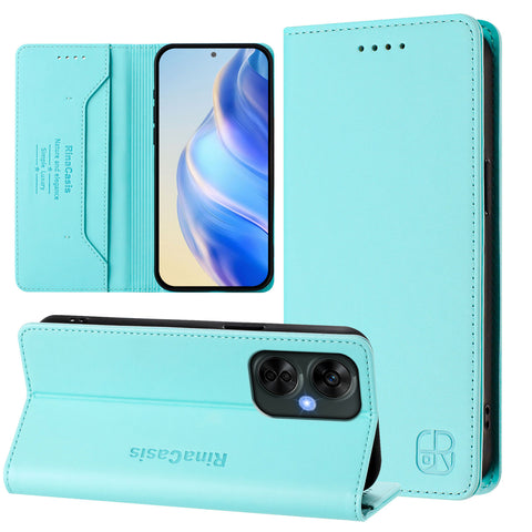 For OnePlus Nord N30 SE 5G / OnePlus Nord CE 3 Lite 5G Leather Case RINACASIS RC01 Phone Cover with RFID Blocking Wallet Stand