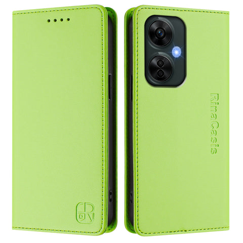 For OnePlus Nord N30 SE 5G / OnePlus Nord CE 3 Lite 5G Leather Case RINACASIS RC01 Phone Cover with RFID Blocking Wallet Stand