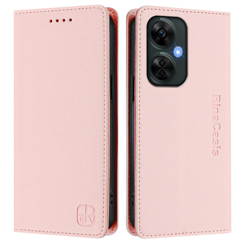 For OnePlus Nord N30 SE 5G / OnePlus Nord CE 3 Lite 5G Leather Case RINACASIS RC01 Phone Cover with RFID Blocking Wallet Stand