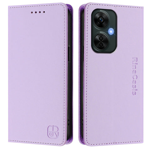 For OnePlus Nord N30 SE 5G / OnePlus Nord CE 3 Lite 5G Leather Case RINACASIS RC01 Phone Cover with RFID Blocking Wallet Stand