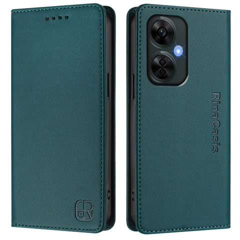 For OnePlus Nord N30 SE 5G / OnePlus Nord CE 3 Lite 5G Leather Case RINACASIS RC01 Phone Cover with RFID Blocking Wallet Stand