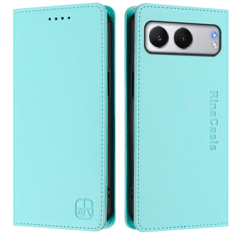 For OnePlus Nord 4 Leather Case RINACASIS RC01 Phone Cover with RFID Blocking Wallet Stand