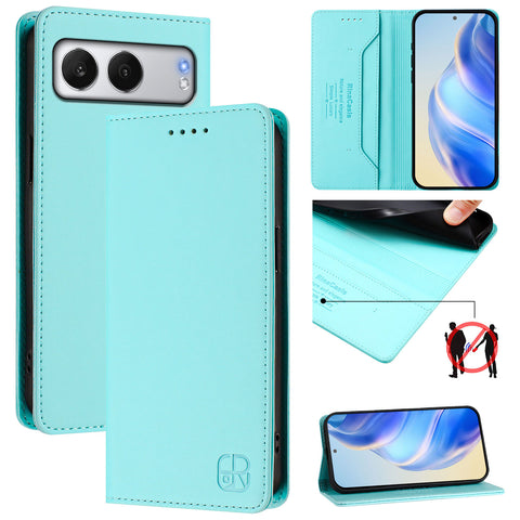 For OnePlus Nord 4 Leather Case RINACASIS RC01 Phone Cover with RFID Blocking Wallet Stand