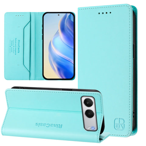 For OnePlus Nord 4 Leather Case RINACASIS RC01 Phone Cover with RFID Blocking Wallet Stand