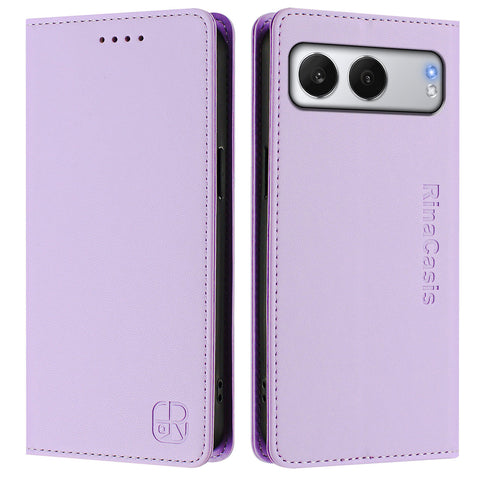 For OnePlus Nord 4 Leather Case RINACASIS RC01 Phone Cover with RFID Blocking Wallet Stand