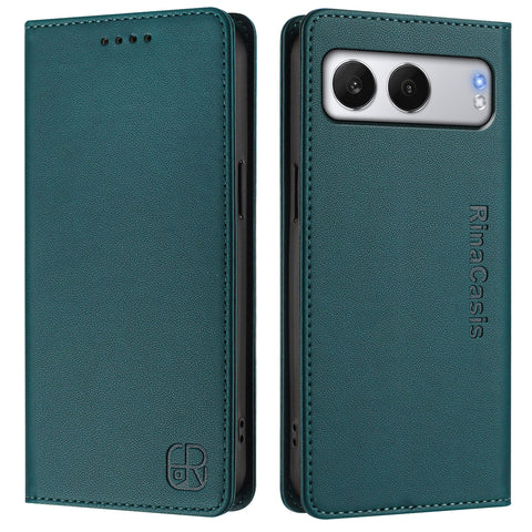 For OnePlus Nord 4 Leather Case RINACASIS RC01 Phone Cover with RFID Blocking Wallet Stand