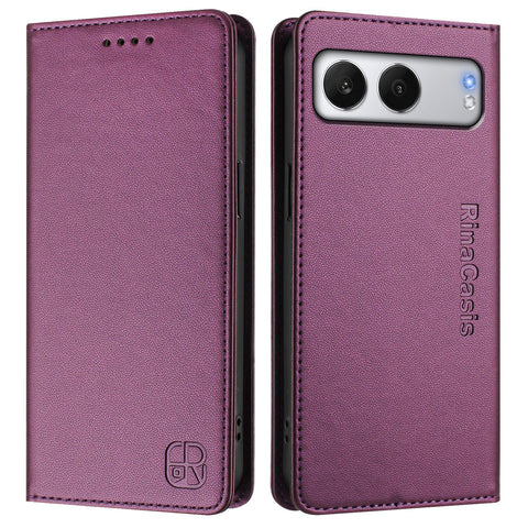For OnePlus Nord 4 Leather Case RINACASIS RC01 Phone Cover with RFID Blocking Wallet Stand