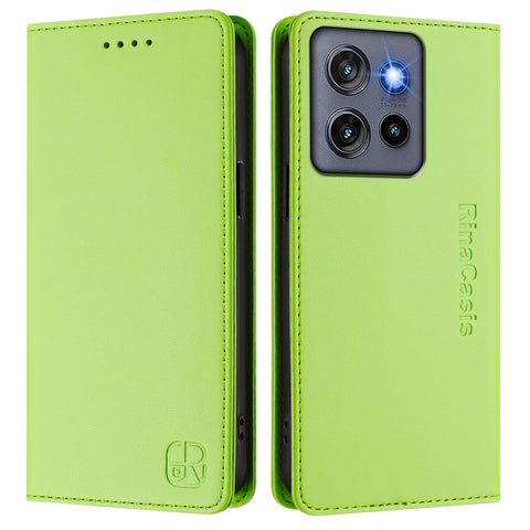 For Motorola Edge 60 Neo 5G / Edge 50 Neo 5G / Moto S50 5G / ThinkPhone 25 5G Leather Case RINACASIS RC01 Phone Cover with RFID Blocking Wallet Stand