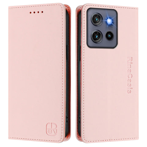 For Motorola Edge 60 Neo 5G / Edge 50 Neo 5G / Moto S50 5G / ThinkPhone 25 5G Leather Case RINACASIS RC01 Phone Cover with RFID Blocking Wallet Stand