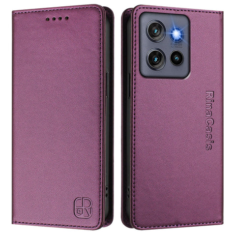 For Motorola Edge 60 Neo 5G / Edge 50 Neo 5G / Moto S50 5G / ThinkPhone 25 5G Leather Case RINACASIS RC01 Phone Cover with RFID Blocking Wallet Stand