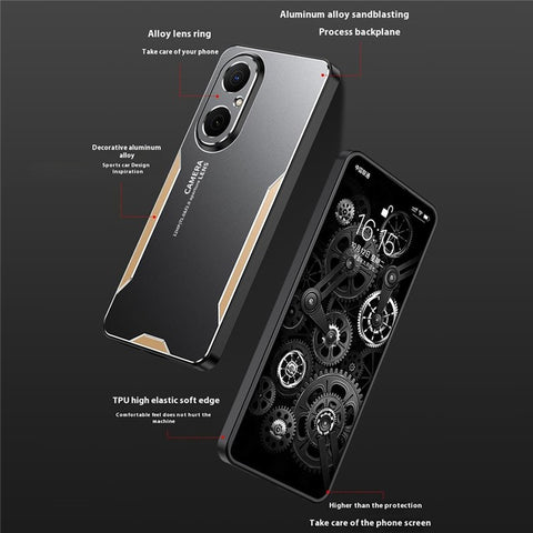 For Huawei Enjoy 80 Phone Case Aluminium Alloy TPU PC Back Cover