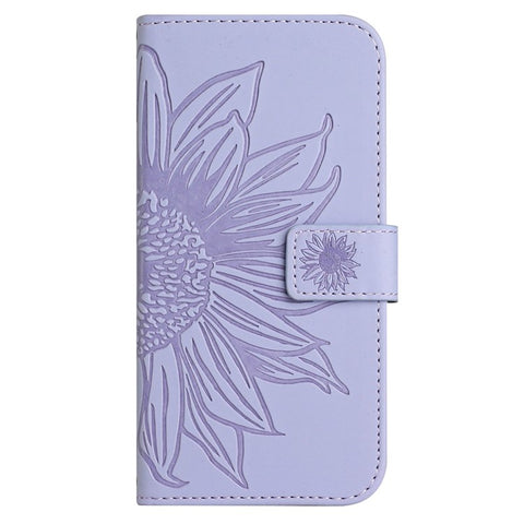 For Infinix Note 50 Pro+ 5G Case Sunflower Imprint Leather Wallet Phone Cover with Wrist Strap