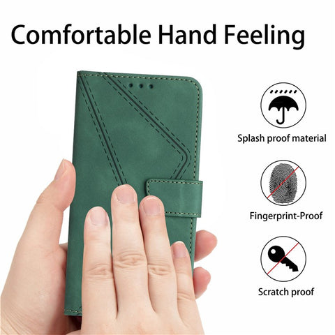 For Infinix Note 50 Pro+ 5G Case Skin Touch Lines Imprinted PU Leather Flip Phone Cover