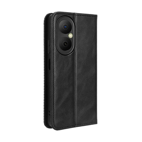 For Huawei Enjoy 80 Leather Case Wallet Stand Retro Texture Phone Cover