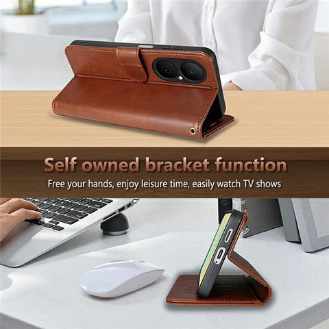 AZNS For Huawei Enjoy 80 Case Anti-Scratch PU Leather Stand Wallet Phone Cover
