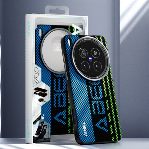 ABEEL For vivo X200 Ultra 5G Magnetic Case Micro-Embossing 6D Printed PC TPU Aluminum Alloy Leather Phone Cover