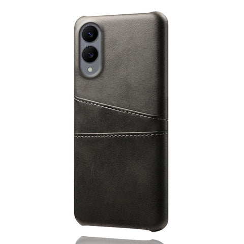 For Samsung Galaxy S25 Edge Case Dual Card Slots PU Leather + Hard PC Phone Cover
