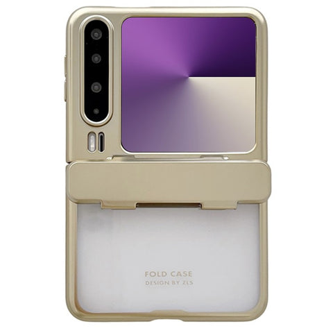 For Huawei Pura X Case Hinge Protection Electroplating Hard PC Clear Phone Cover