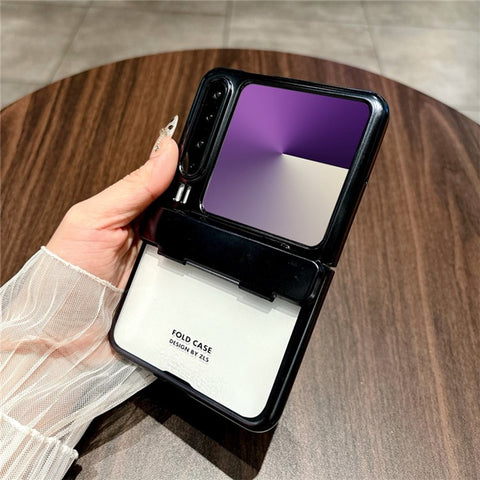 For Huawei Pura X Case Hinge Protection Electroplating Hard PC Clear Phone Cover