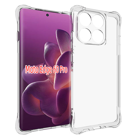 WANLONFENG For Motorola Edge 60 Pro 5G TPU Case  WL2 Series 2.0mm Phone Cover with 2Pcs Tempered Glass Films