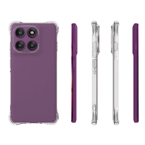WANLONFENG For Motorola Edge 60 Pro 5G Case  WL Series 2.0mm TPU Phone Cover with Tempered Glass Film