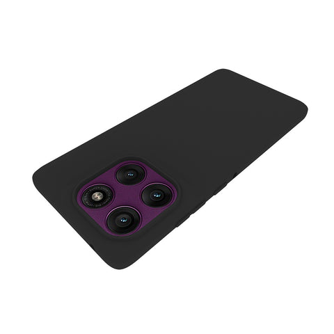 WANLONFENG For Motorola Edge 60 Pro 5G TPU Case  MS Series Matte Back Cover with Tempered Glass (Big Hole Lens)