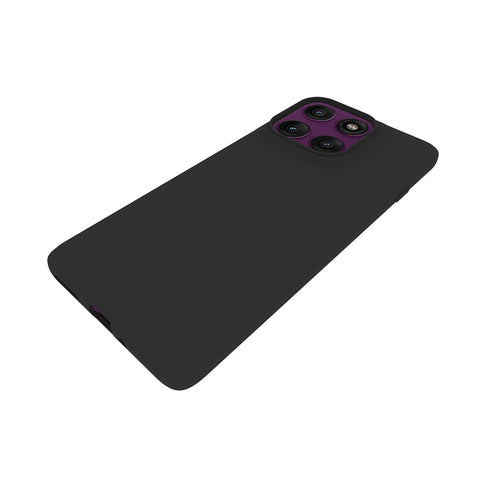 WANLONFENG For Motorola Edge 60 Pro 5G TPU Case  MS Series Matte Back Cover with Tempered Glass (Big Hole Lens)