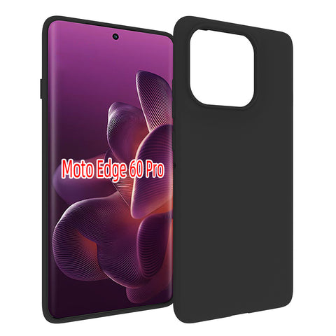 WANLONFENG For Motorola Edge 60 Pro 5G TPU Case  MS Series Matte Back Cover with Tempered Glass (Big Hole Lens)
