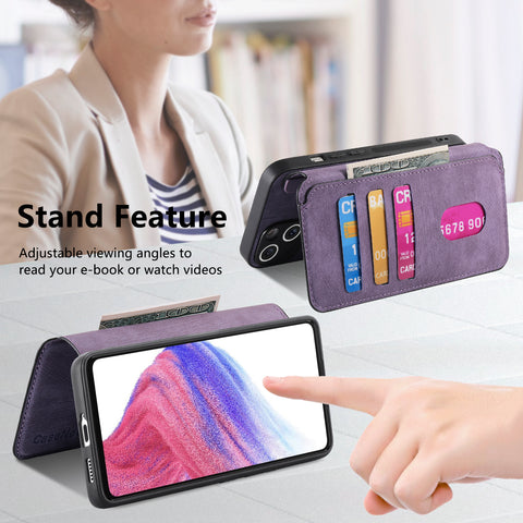 CASENEO For Oppo Reno13 F 5G (Reno 13 FS 5G) / 4G Magnetic Case  Detachable Leather Phone Wallet Cover