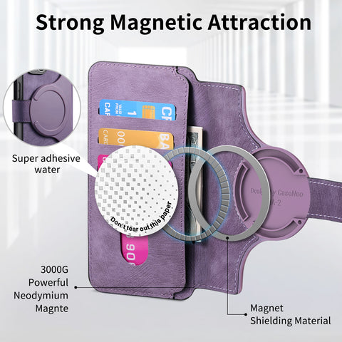 CASENEO For Oppo Reno13 F 5G (Reno 13 FS 5G) / 4G Magnetic Case  Detachable Leather Phone Wallet Cover