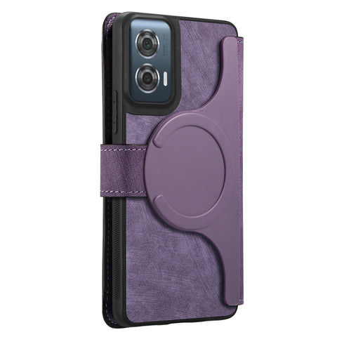 CASENEO For Motorola Edge 50 Fusion 5G Magnetic Case  Detachable Leather Phone Wallet Cover