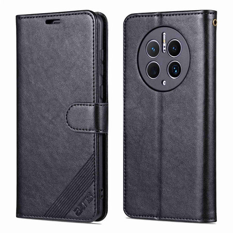AZNS Flip Wallet Case for Huawei Mate 50 Pro 4G, Full Protection PU Leather Magnetic Closure Anti-scratch Phone Cover with Viewing Stand