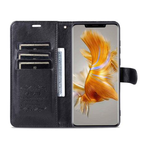 AZNS Flip Wallet Case for Huawei Mate 50 Pro 4G, Full Protection PU Leather Magnetic Closure Anti-scratch Phone Cover with Viewing Stand