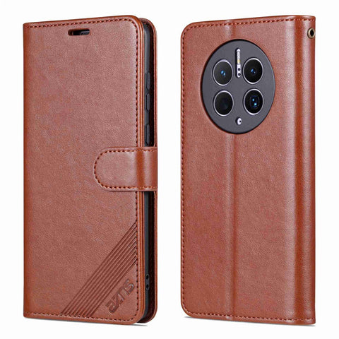 AZNS Flip Wallet Case for Huawei Mate 50 Pro 4G, Full Protection PU Leather Magnetic Closure Anti-scratch Phone Cover with Viewing Stand